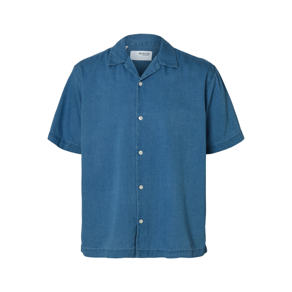 Selected Homme Relaxed Fit Denim Short Sleeve Shirt